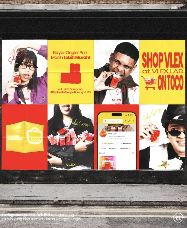 Poster VLEX di dinding kota